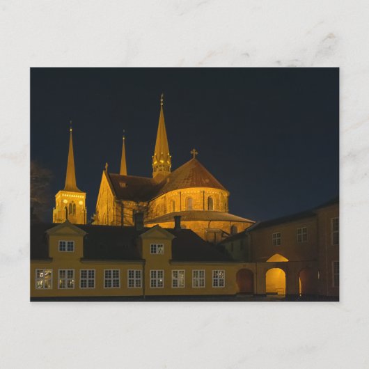 Roskilde Dome by night Postcard Postkarte (Vorderseite)