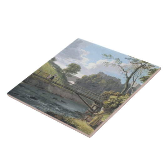 Roslin Schloss, Midlothian (w/c und Gouache auf Fliese (Seite)