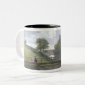 Roslin Schloss, Midlothian (w/c und Gouache auf Zweifarbige Tasse (Vorderseite Links)