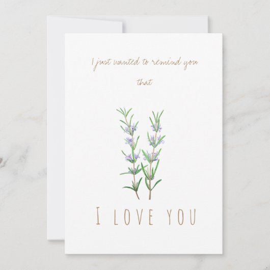 Rosmarin-Blume Einladung (Vorderseite)