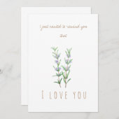 Rosmarin-Blume Einladung (Vorne/Hinten)