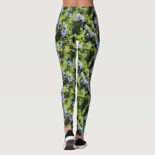 Rosmarin-Blumengrün Leggings (Rückseite)