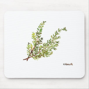 Rosmarin-Kraut Rosmarin-Aquarellmalerei Mousepad