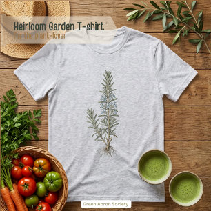 Rosmarin-Kräuter-Botanische-Illustration Tri-Blend Shirt