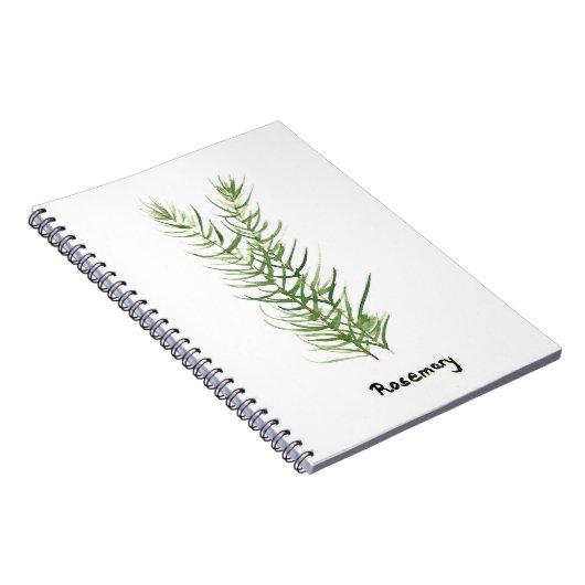 Rosmarin Kräutergarten Pflanze Aquarell Notizblock (Rechte Seite)