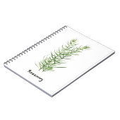 Rosmarin Kräutergarten Pflanze Aquarell Notizblock (Linke Seite)