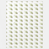 Rosmarin Kräuterkunst Grüne rustikale Chic Fleecedecke (Vorderseite)