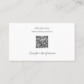 Rosmarinzweig mit QR-Code Visitenkarte (Rückseite)