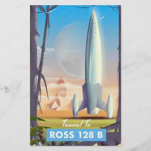 Ross 128 B Science-Fiction-Plakat Briefpapier (Vorderseite)