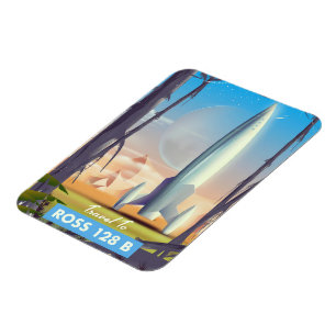 Ross 128 B Science-Fiction-Plakat Magnet