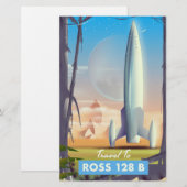 Ross 128 B Science Fiction Poster Briefpapier (Vorne/Hinten)