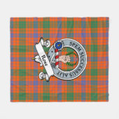 Ross Ancient Clan Abzeichen Tartan Kariert Fleecedecke (Vorderseite (Horizontal))