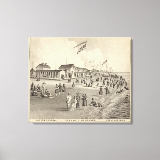 Ross Bathing Houses, Ocean Grove, NJ Leinwanddruck (Vorderseite)