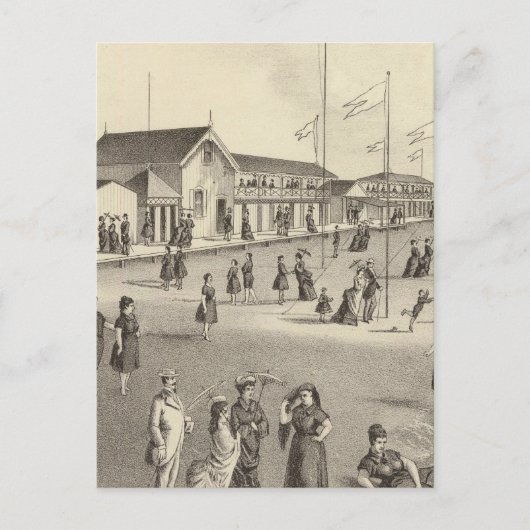 Ross Bathing Houses, Ocean Grove, NJ Postkarte (Vorderseite)