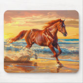 Ross Beach Ocean Sunset Painting Mousepad (Vorne)