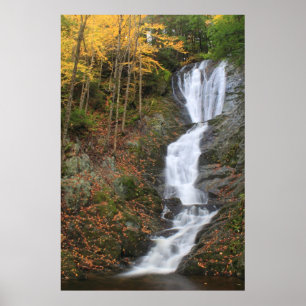 Ross Brook Falls Herbst Berkshires Wasserfall Poster