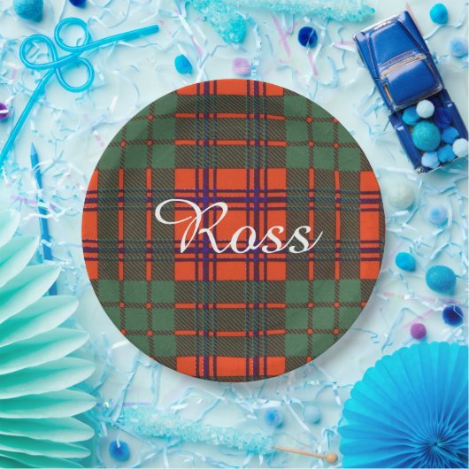 Ross-Clan karierter schottischer Tartan Pappteller (Party)