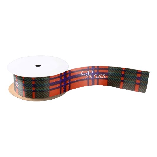 Ross-Clan karierter schottischer Tartan Satinband (Spule)