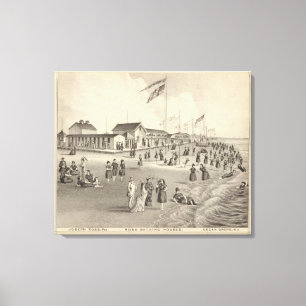 Ross, der Häuser, Ozean-Waldung, NJ badet Leinwanddruck