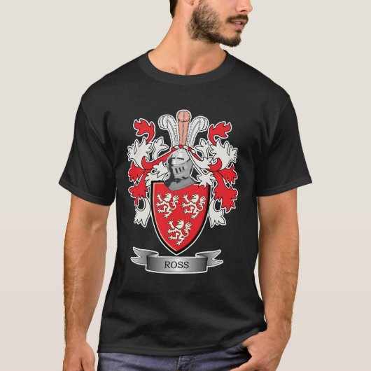 Ross-Familienwappen-Wappen T-Shirt (Vorderseite)