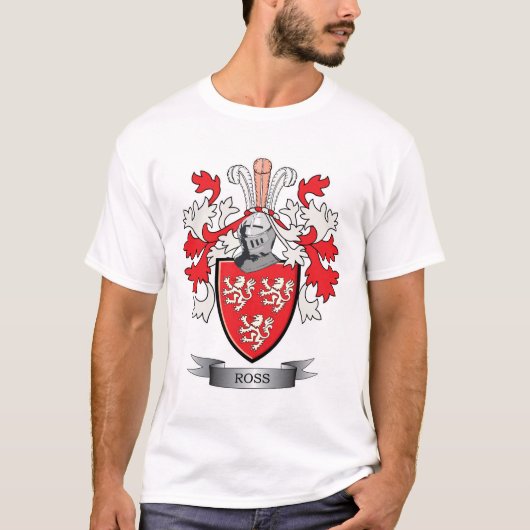 Ross-Familienwappen-Wappen T-Shirt (Vorderseite)