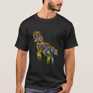 Ross farbenfrohe Design mit Herzen Pferd T-Shirt