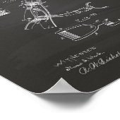 Ross Harness Loop 1885 Patent Art Chalkboard Poster (Ecke)