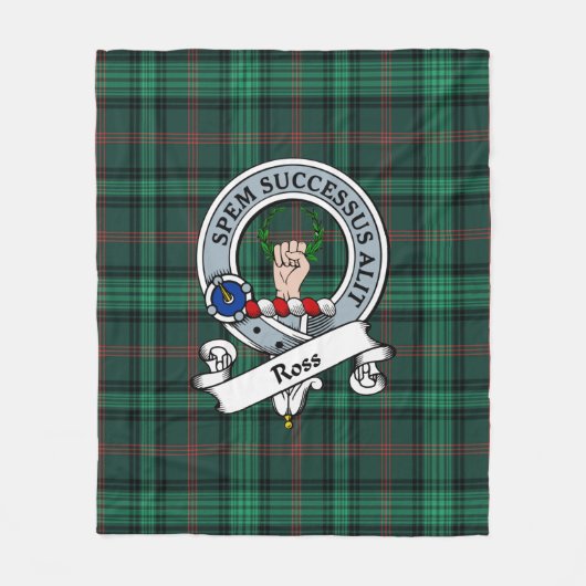 Ross Jagd Moderner Clan Abzeichen Tartan Kariert Fleecedecke (Vorderseite)
