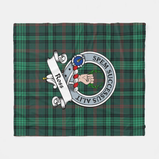 Ross Jagd Moderner Clan Abzeichen Tartan Kariert Fleecedecke (Vorderseite (Horizontal))