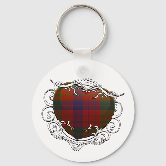 Ross Tartan Heart Schlüsselanhänger (Vorderseite)