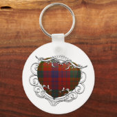 Ross Tartan Heart Schlüsselanhänger (Vorderseite)