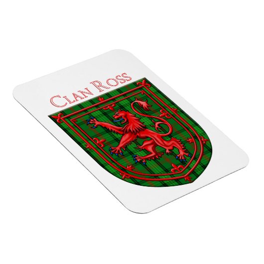 Ross Tartan Scottish Kariert Lion Rampant Magnet (Rechte Seite)