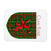 Ross Tartan Scottish Kariert Lion Rampant Magnet (Horizontal)