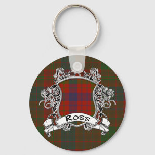 Ross Tartan Shield Schlüsselanhänger