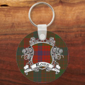 Ross Tartan Shield Schlüsselanhänger (Vorderseite)