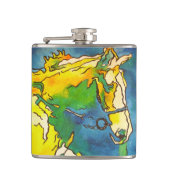 "Ross und Bridle Kontur Art" #ho Flachmann (Vorderseite)