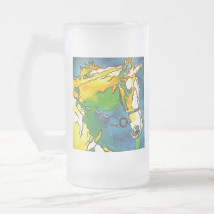"Ross und Bridle Kontur Art" #ho Mattglas Bierglas