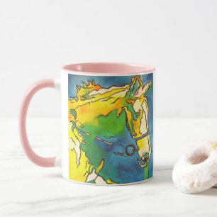 "Ross und Bridle Kontur Art" #ho Tasse