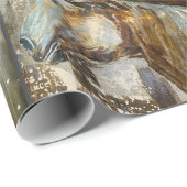 Ross Wild Mustang Country Western Cowboy Geschenkpapier (Rolleneckpunkt)