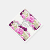 Rosse und Peonies Hochzeitspapier Napkins Serviette (Ecke)