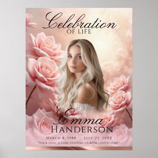 Rosse und Rose Gold Begrüßungszeichen Poster (Vorne)
