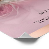 Rosse und Rose Gold Begrüßungszeichen Poster (Ecke)