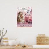 Rosse und Rose Gold Begrüßungszeichen Poster (Küche)