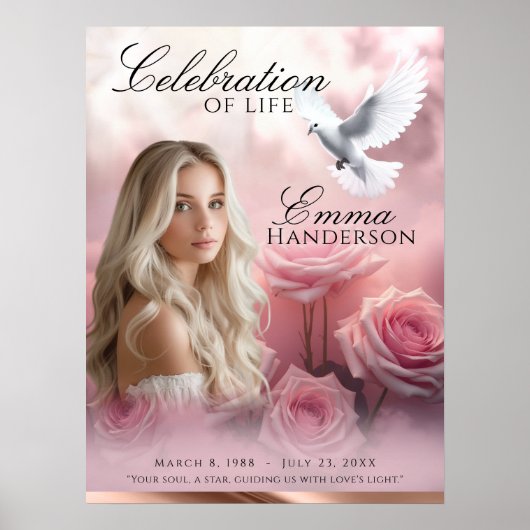 Rosse und Rose Gold Begrüßungszeichen Poster (Vorne)