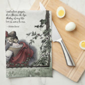 Rossetti "Liebe" Viktorianische Dichtung Kunst, Di Küchentuch (Viertel Falte)