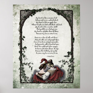 Rossetti "Liebe" viktorianisches Kunstgedicht 40x5 Poster