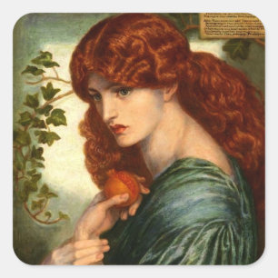Rossetti-Proserpine Quadratischer Aufkleber