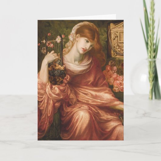 Rossetti Roman Harp Player Greeting Card Karte (Vorderseite)