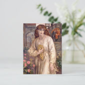 Rossetti Salutation of Beatrice CC0646 Postcard Postkarte (Stehend Vorderseite)