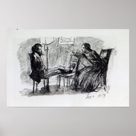 Rossetti wird von Elizabeth Siddal entworfen Poster (Vorne)